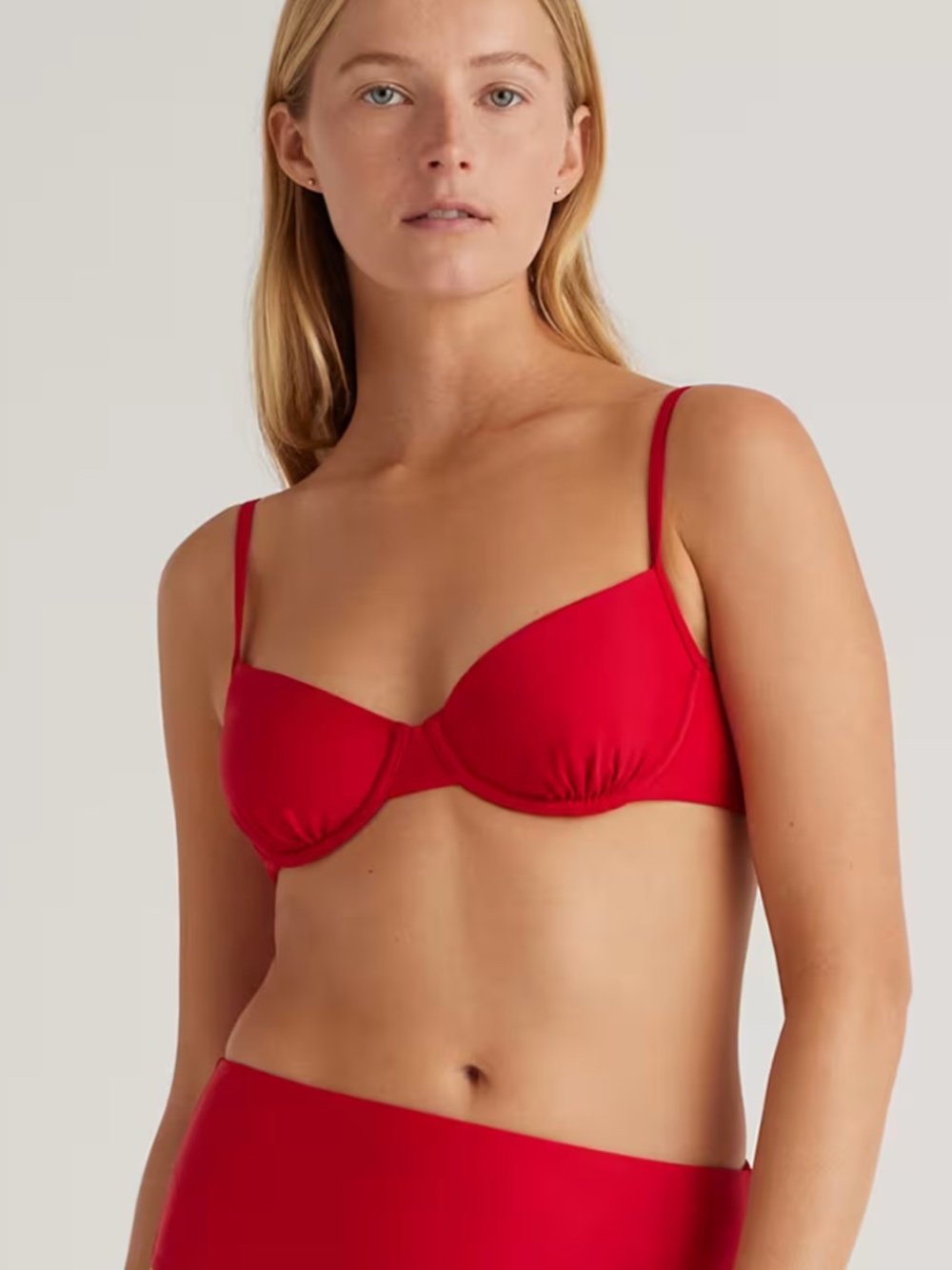 NWOT Quince Demi Thai back bikini top. Lg